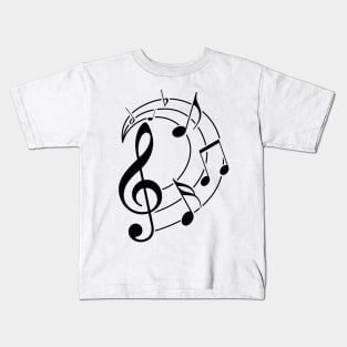 Music notes design Kids T-Shirt